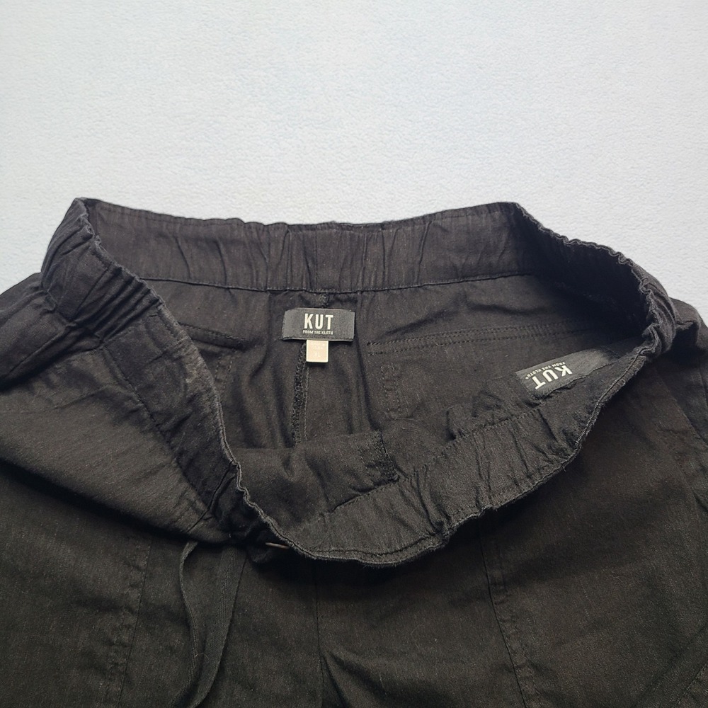 KUT from the Kloth Linen Blend Pants Womens XL Black Excellent Wide Leg - Picture 4 of 8